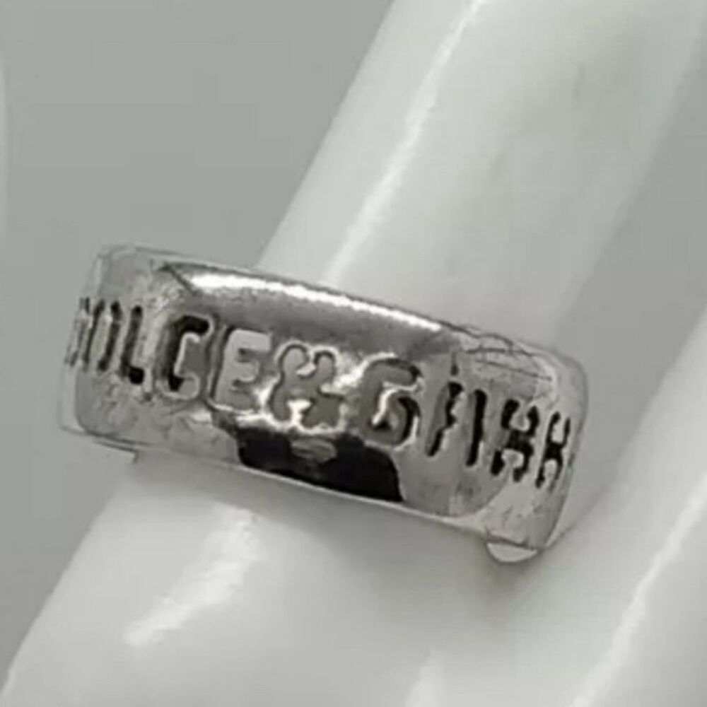 Dolce & Gabbana Engraved Fashion Ring Size 9 Rare no longer made vintage